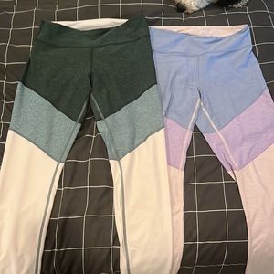 Set of 2 Outdoor voices tri-tone leggings